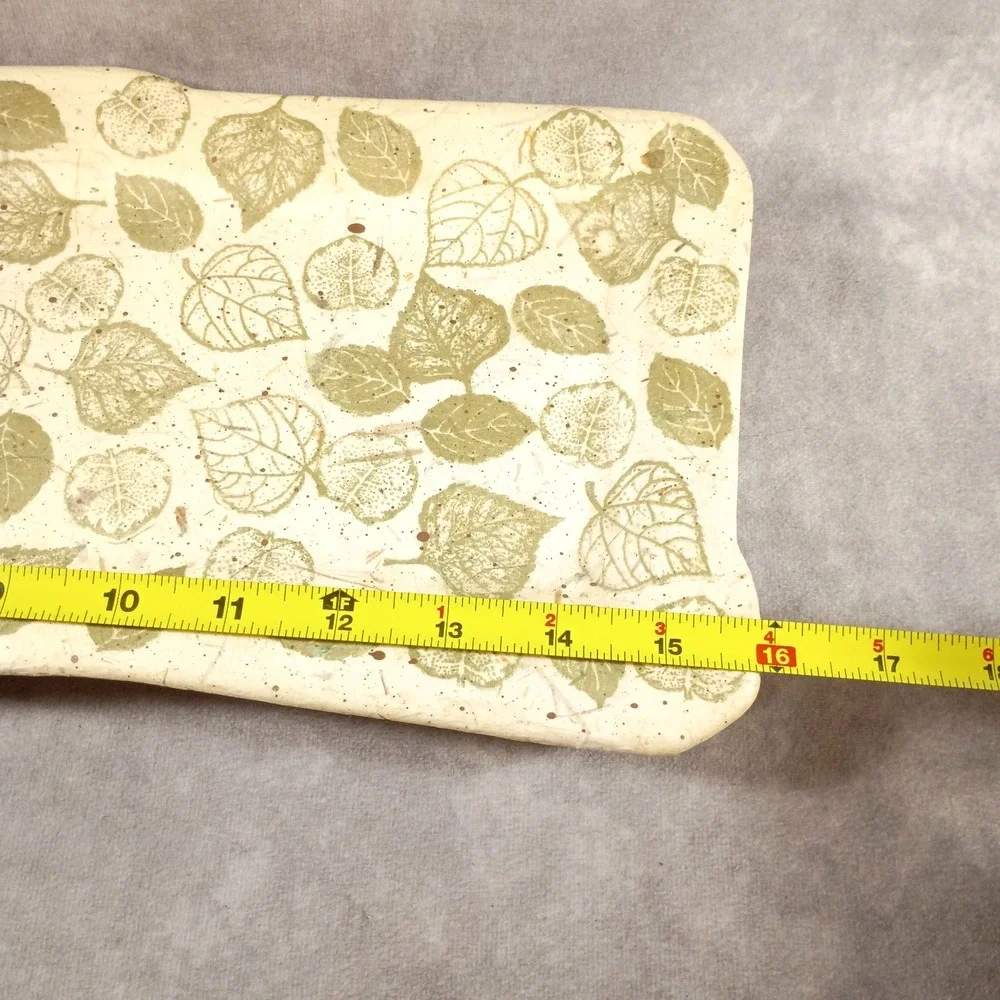 Salsa Style Art Studio Leaf Design Platter SIGNED‎ K DeSalsa Organic Fiberclay
